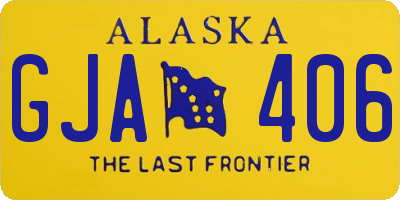 AK license plate GJA406