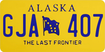 AK license plate GJA407