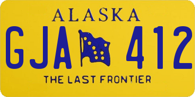 AK license plate GJA412