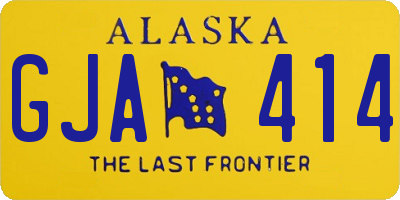 AK license plate GJA414