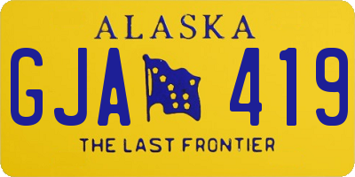 AK license plate GJA419