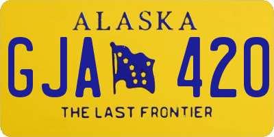 AK license plate GJA420