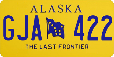 AK license plate GJA422