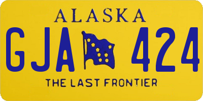 AK license plate GJA424