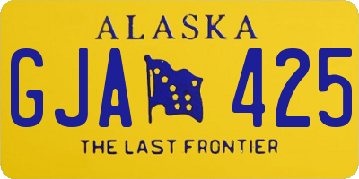 AK license plate GJA425