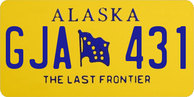 AK license plate GJA431