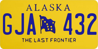 AK license plate GJA432