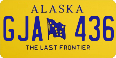 AK license plate GJA436