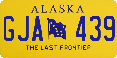 AK license plate GJA439