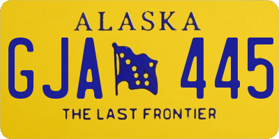 AK license plate GJA445