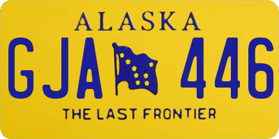 AK license plate GJA446