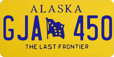 AK license plate GJA450