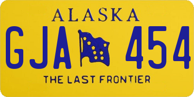 AK license plate GJA454