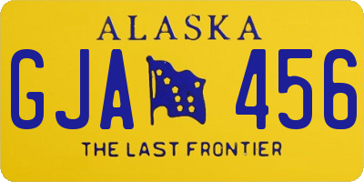 AK license plate GJA456