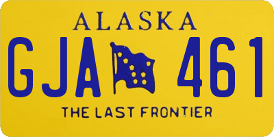 AK license plate GJA461