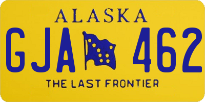 AK license plate GJA462