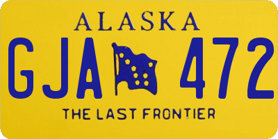 AK license plate GJA472