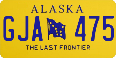 AK license plate GJA475