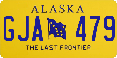 AK license plate GJA479