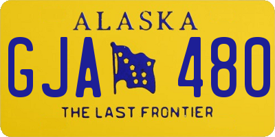 AK license plate GJA480