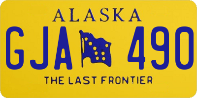 AK license plate GJA490
