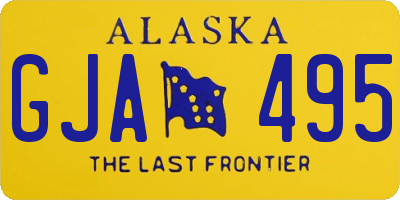 AK license plate GJA495