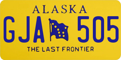 AK license plate GJA505
