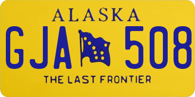 AK license plate GJA508