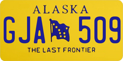 AK license plate GJA509