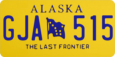 AK license plate GJA515