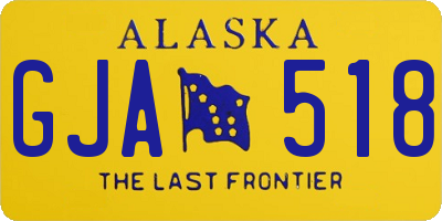 AK license plate GJA518