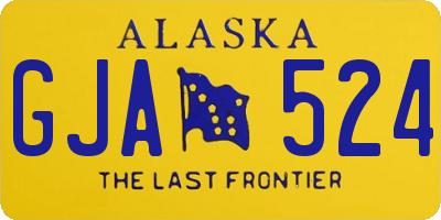 AK license plate GJA524