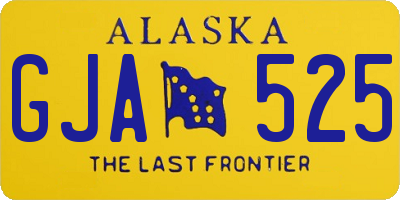 AK license plate GJA525