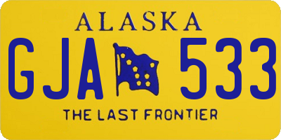 AK license plate GJA533