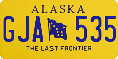 AK license plate GJA535