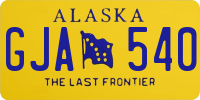 AK license plate GJA540