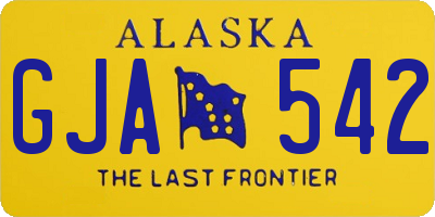 AK license plate GJA542