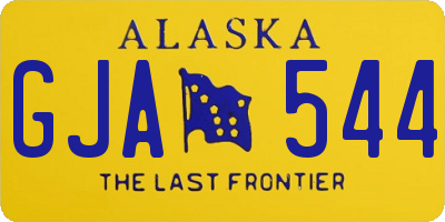 AK license plate GJA544