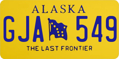 AK license plate GJA549