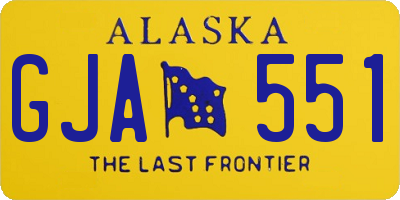 AK license plate GJA551