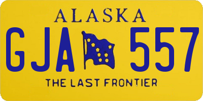 AK license plate GJA557