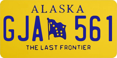 AK license plate GJA561