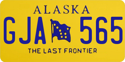 AK license plate GJA565