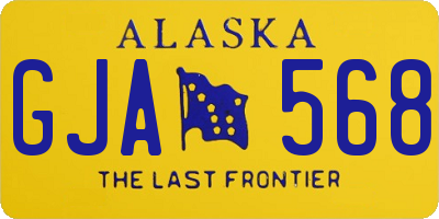 AK license plate GJA568
