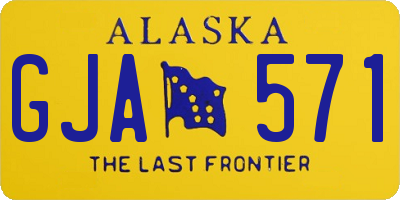 AK license plate GJA571
