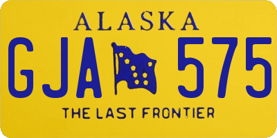 AK license plate GJA575