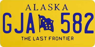 AK license plate GJA582