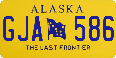 AK license plate GJA586