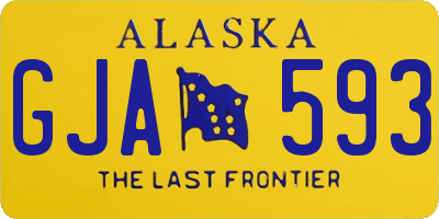 AK license plate GJA593