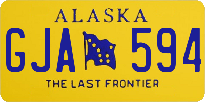 AK license plate GJA594